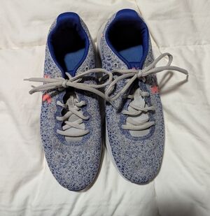 Under Armour Charged Impulse Knit Blue and Gray Athletic Running Shoes Size 10